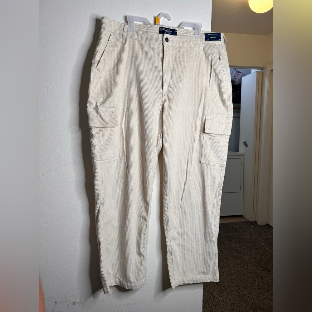 Hollister Beige Corduroy Trousers